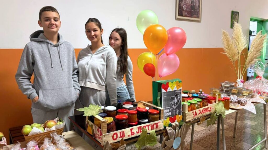 Fotografija uz vijest: Humanost na delu u Kusadku: Učenici OŠ „Brana Jevtić“ organizovali bazar za pomoć Danici Vukosavljević