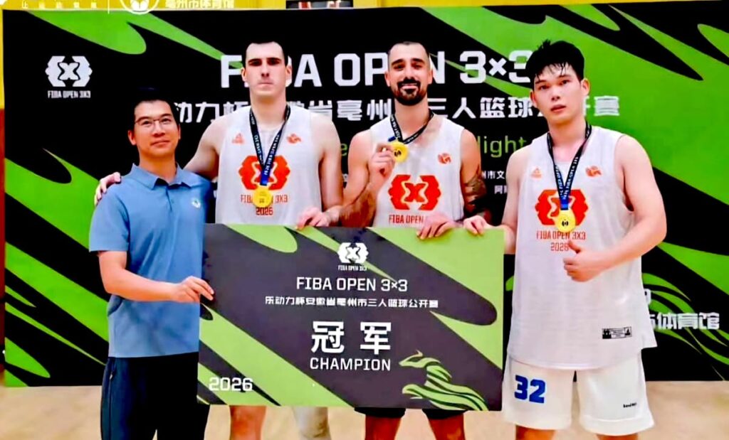 Fotografija uz vijest: Nikola Prokić ponovo na vrhu: Palančanin osvojio FIBA Open seriju u Kini