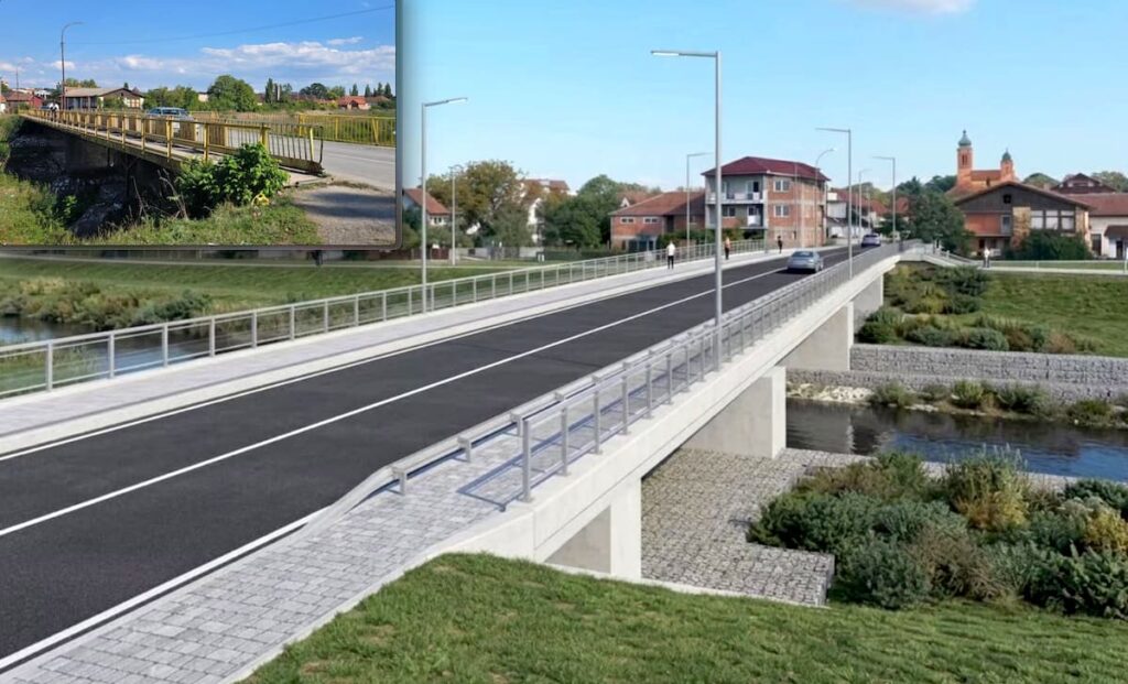 Fotografija uz vijest: Novi most preko Kubršnice u Smederevskoj Palanci početkom građevinske sezone