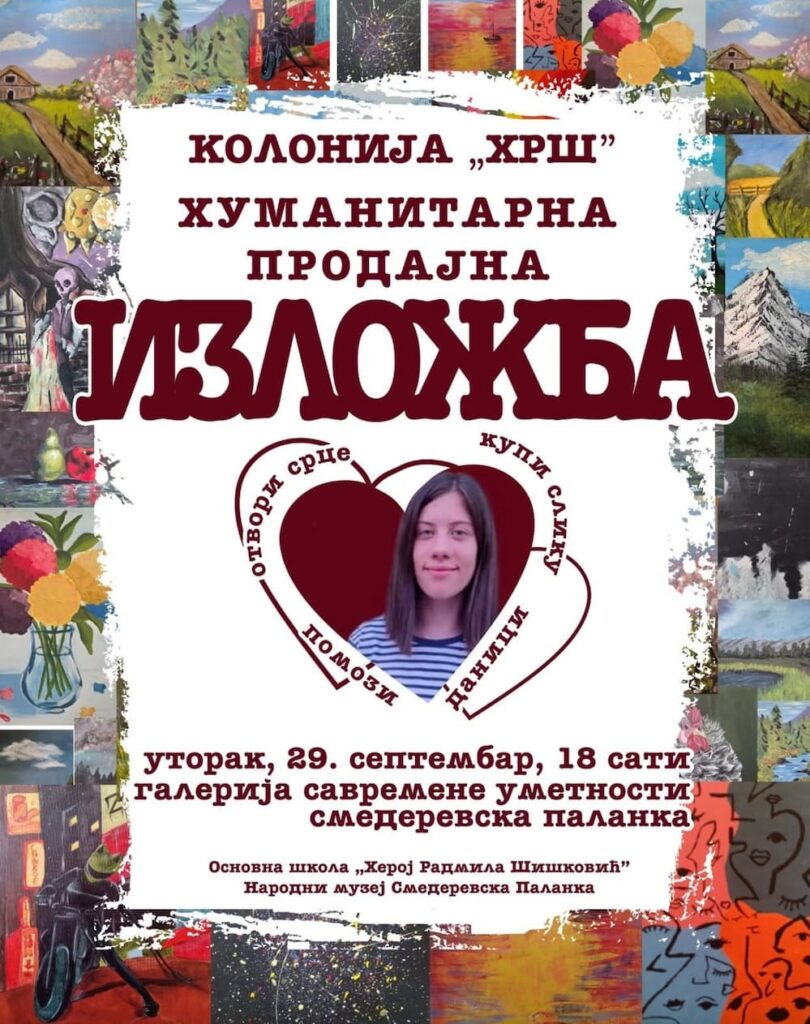 Fotografija uz vijest: OŠ „Heroj Radmila Šišković“ organizuje prodajnu izložbu slika za pomoć Danici