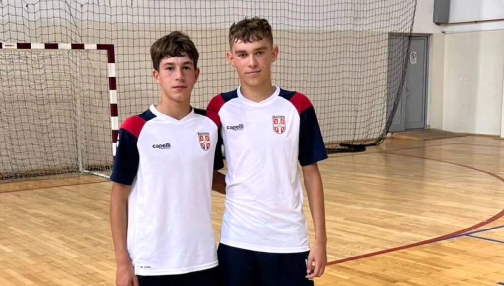 Fotografija uz vijest: Palančki talenti na okupljanju kandidata za reprezentaciju: Jovan Spasojević i Maksim Marković u konkurenciji za U17 selekciju...