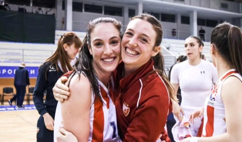 Fotografija uz vijest: Sestre Katanić na pripremama košarkaške reprezentacije Srbije
