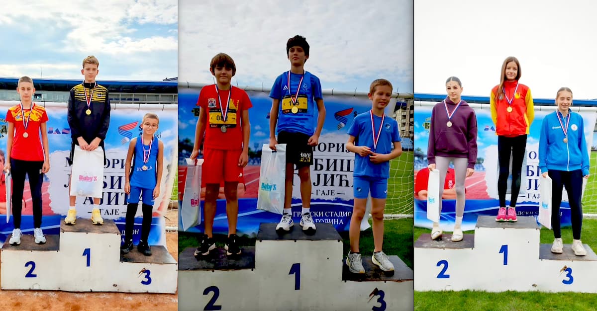 Fotografija uz vijest: Uspeh AK "Jasenisa" na Memorijalu u Jagodini: Tri medalje za palanačke atletičare