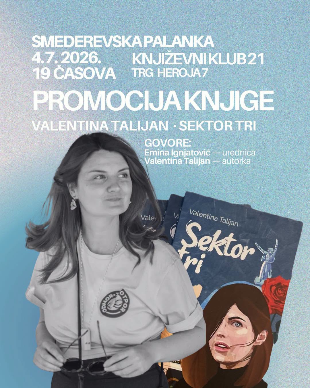 Fotografija uz vijest: Promocija romana „Sektor tri“ Valentine Talijan u Smederevskoj Palanci